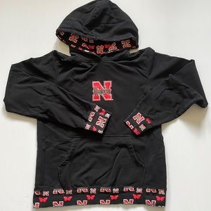 Nebraska Huskers G-III sports pullover black & red hoodie.  Women’s medium